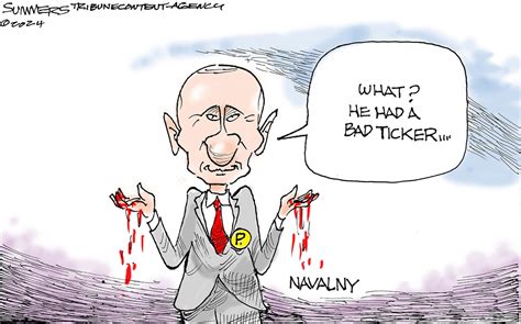 Editorial cartoons for Feb. 25, 2024: Navalny’s death  .